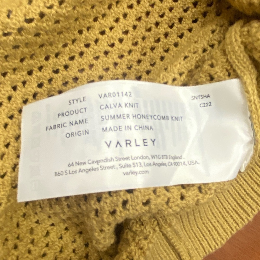 VARLEY Calva Knit Half Zip Sweater Prairie Sand Size Large - Picture 3 of 11